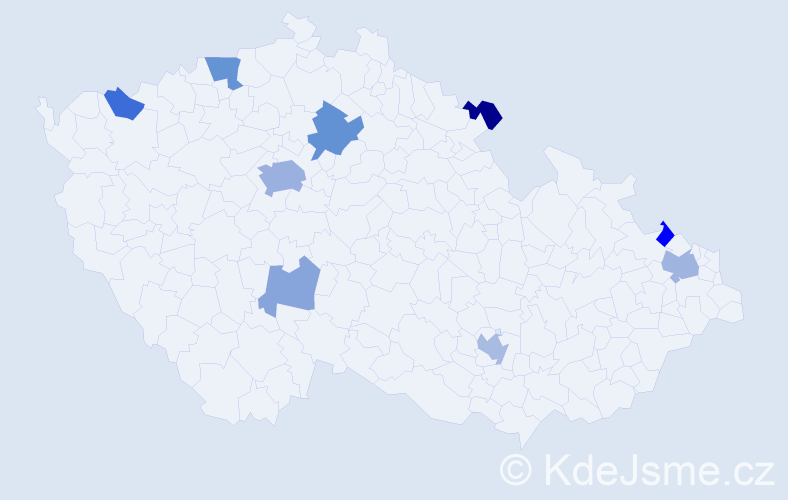 Jméno: 'Hela', počet výskytů 19 v celé ČR