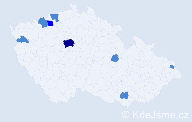 Jméno: 'Medea', počet výskytů 11 v celé ČR