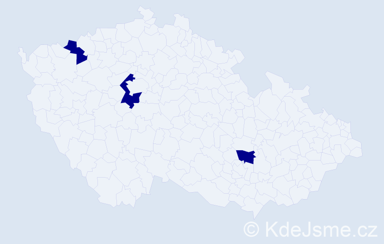 Jméno: 'Willem Hendrik', počet výskytů 3 v celé ČR