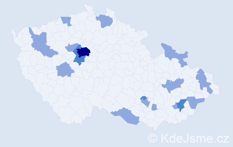 Jméno: 'Rudolfína', počet výskytů 29 v celé ČR