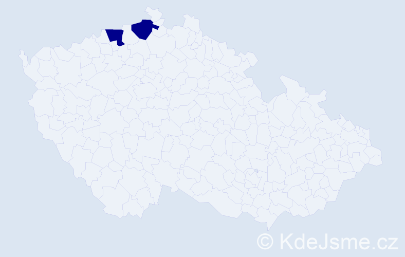 Jméno: 'Palle', počet výskytů 2 v celé ČR