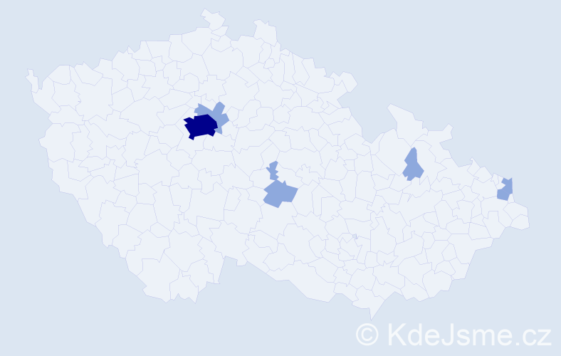 Jméno: 'Ksenia', počet výskytů 12 v celé ČR