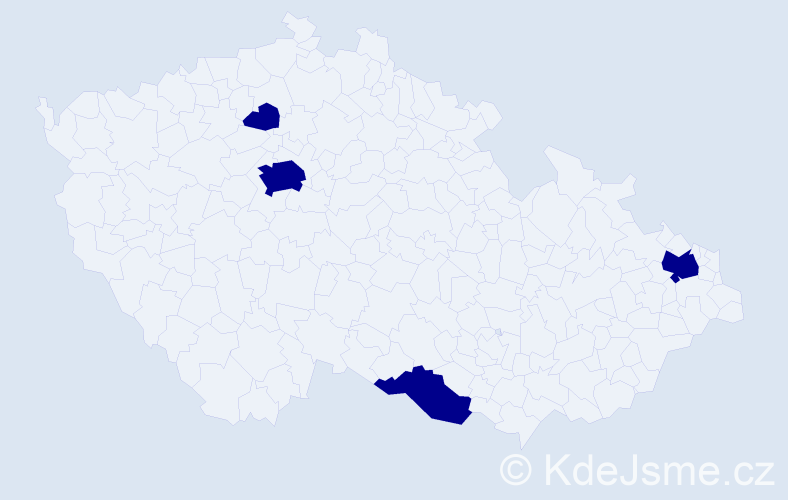 Jméno: 'Duško', počet výskytů 4 v celé ČR