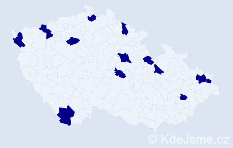 Jméno: 'Akim', počet výskytů 13 v celé ČR