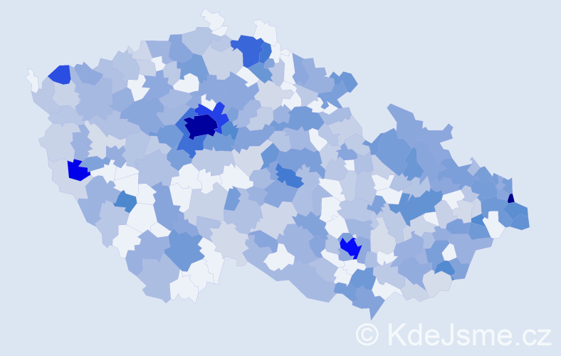 Jméno: 'Benjamin', počet výskytů 799 v celé ČR