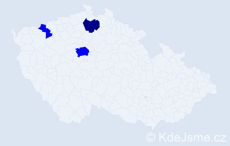 Jméno: 'Redžo', počet výskytů 4 v celé ČR