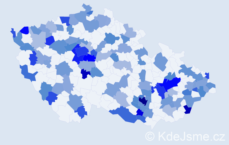 Jméno: 'Matteo', počet výskytů 217 v celé ČR