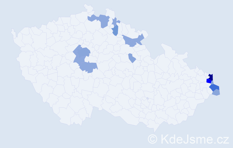 Jméno: 'Grażyna', počet výskytů 40 v celé ČR