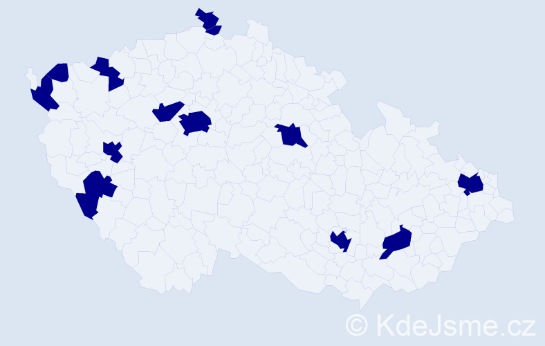 Jméno: 'Jose', počet výskytů 13 v celé ČR