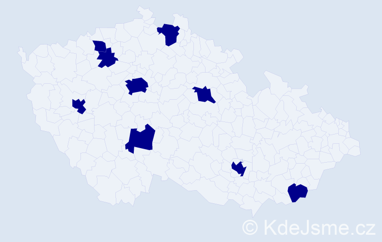 Jméno: 'Anna Victoria', počet výskytů 9 v celé ČR