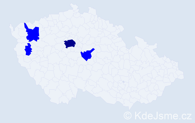 Jméno: 'Wadim', počet výskytů 5 v celé ČR