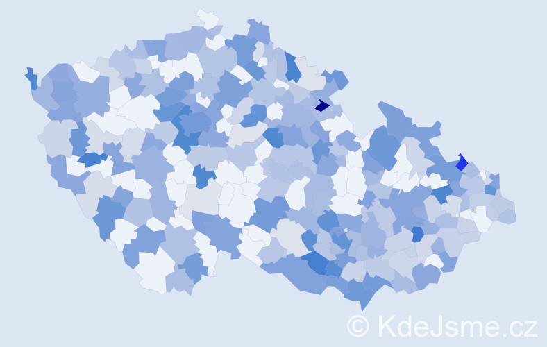 Jméno: 'Emily', počet výskytů 565 v celé ČR