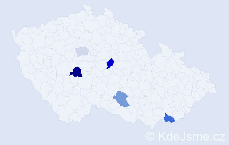 Jméno: 'James Martin', počet výskytů 6 v celé ČR