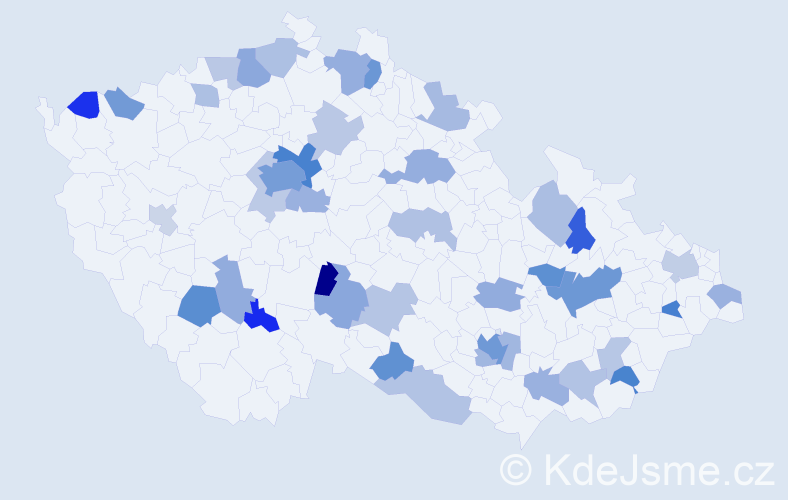 Jméno: 'Timothy', počet výskytů 78 v celé ČR