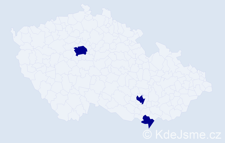 Jméno: 'Mary Anne', počet výskytů 3 v celé ČR