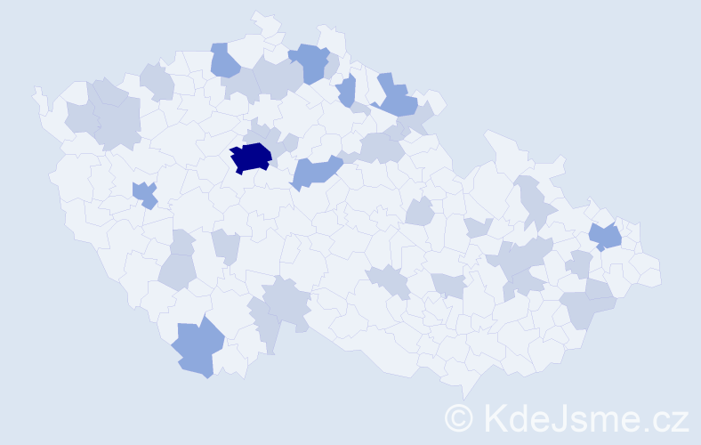 Jméno: 'Helenka', počet výskytů 59 v celé ČR
