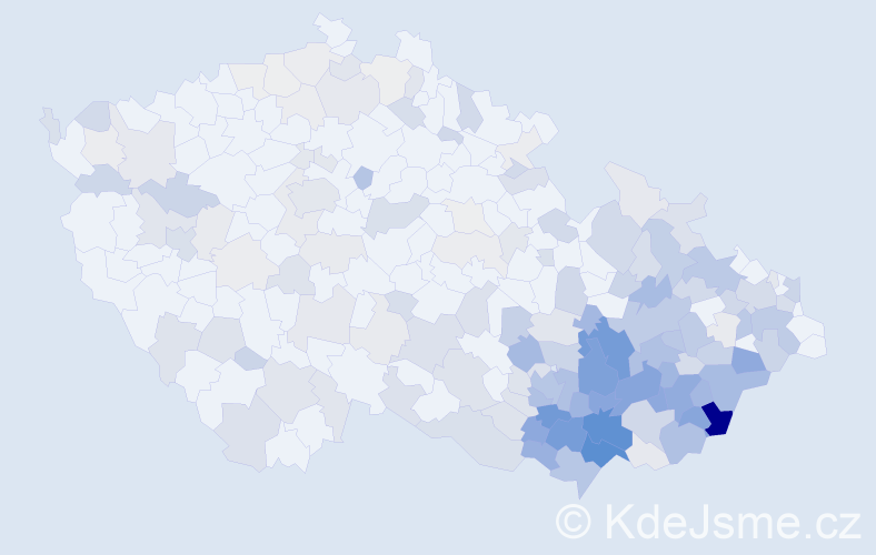 Jméno: 'Vojtěška', počet výskytů 542 v celé ČR