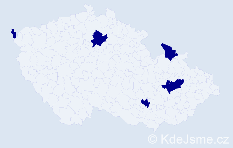 Jméno: 'Sergiu', počet výskytů 5 v celé ČR