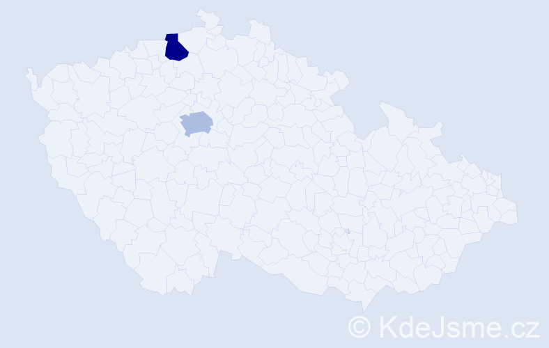 Jméno: 'Chadidža', počet výskytů 2 v celé ČR