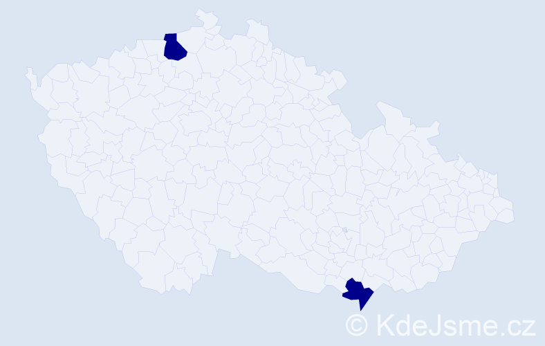 Jméno: 'Dana Milada', počet výskytů 2 v celé ČR