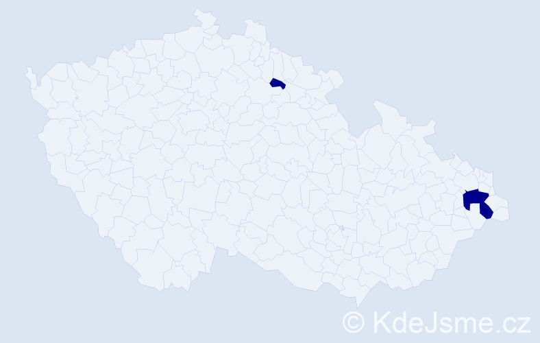 Jméno: 'Rozárka Marie', počet výskytů 2 v celé ČR