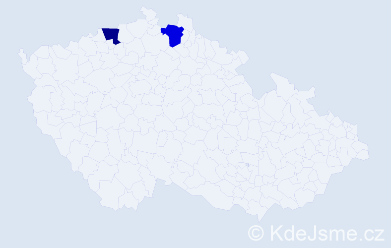 Jméno: 'Hoda', počet výskytů 2 v celé ČR