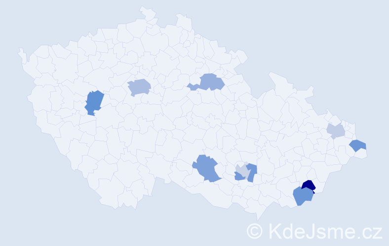 Jméno: 'Tabita', počet výskytů 14 v celé ČR