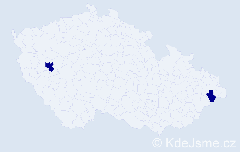 Jméno: 'Sofia Ellen', počet výskytů 2 v celé ČR