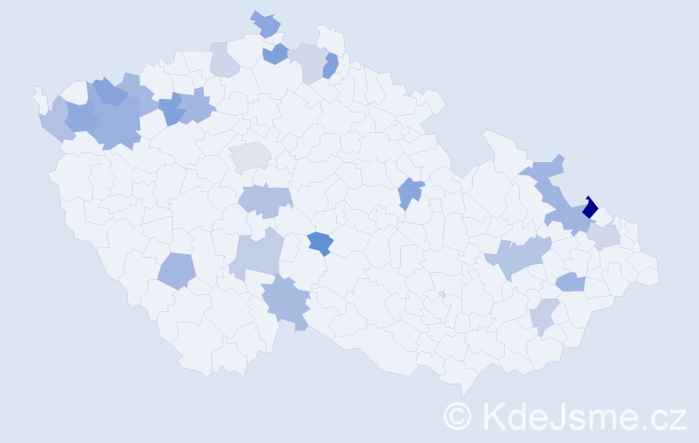 Jméno: 'Gerd', počet výskytů 36 v celé ČR