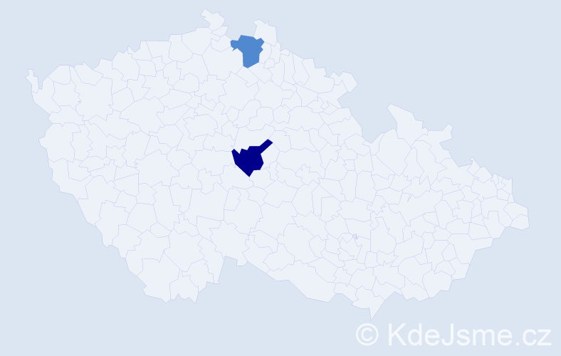 Jméno: 'Dorota Barbara', počet výskytů 2 v celé ČR