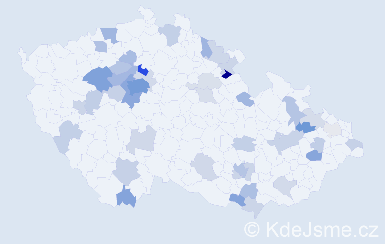 Jméno: 'Petar', počet výskytů 110 v celé ČR