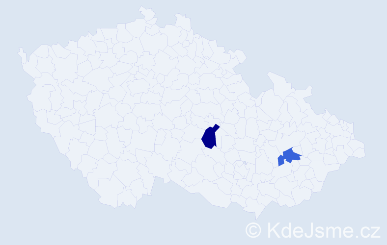 Jméno: 'Thamar', počet výskytů 2 v celé ČR