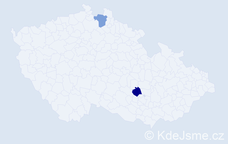 Jméno: 'Nedelko', počet výskytů 2 v celé ČR