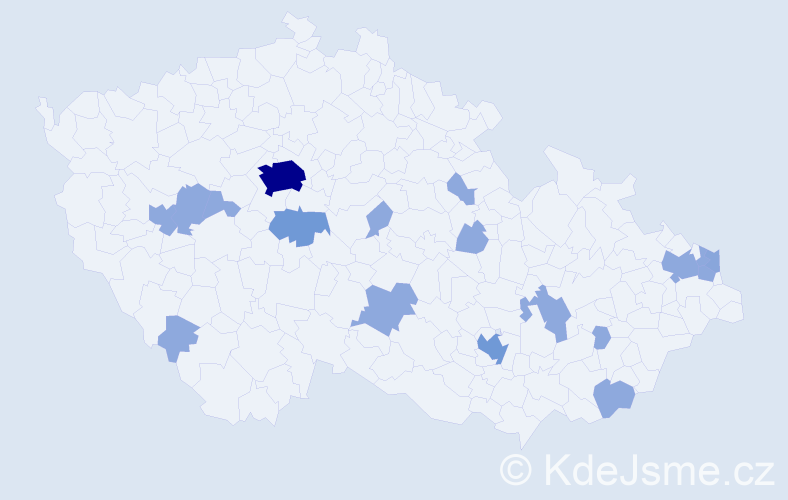 Jméno: 'Margaréta', počet výskytů 31 v celé ČR