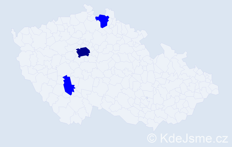 Jméno: 'Igori', počet výskytů 4 v celé ČR