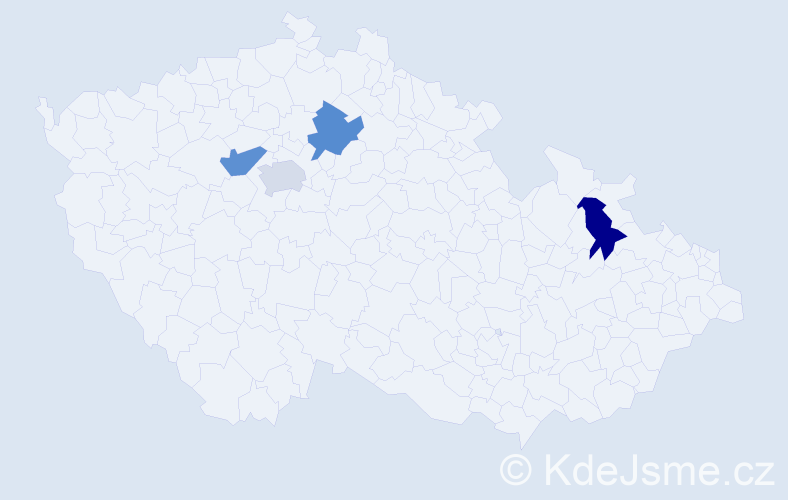 Jméno: 'Tomáš Samuel', počet výskytů 4 v celé ČR