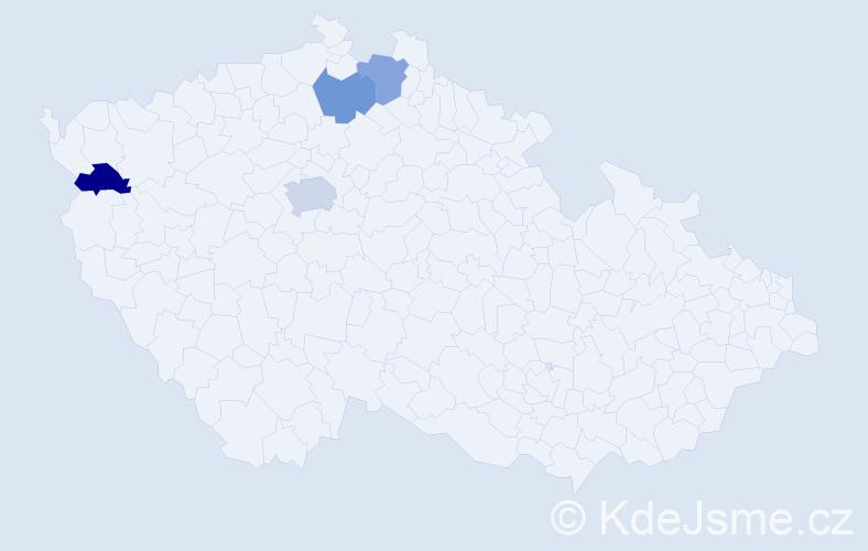 Jméno: 'Ištvan', počet výskytů 5 v celé ČR