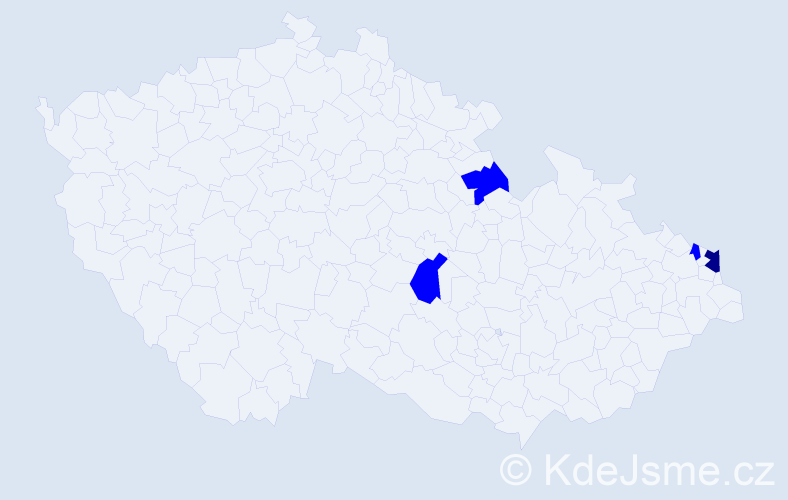 Jméno: 'Jerzy Edward', počet výskytů 5 v celé ČR