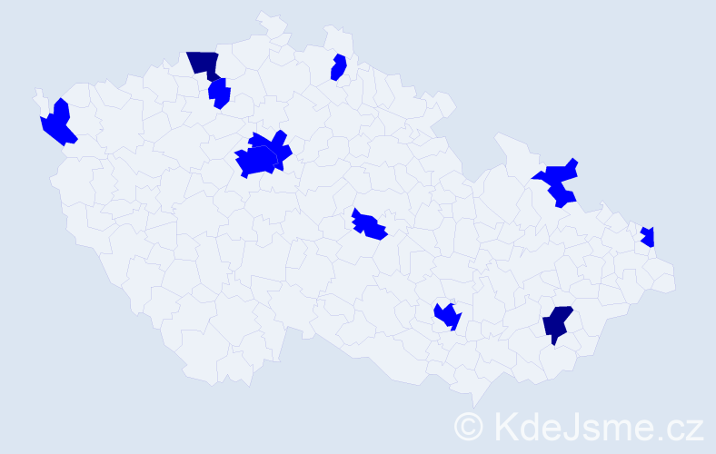 Jméno: 'Alexia', počet výskytů 13 v celé ČR