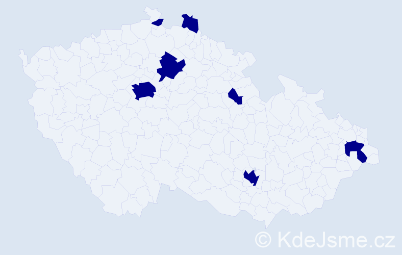 Jméno: 'Hasmik', počet výskytů 7 v celé ČR