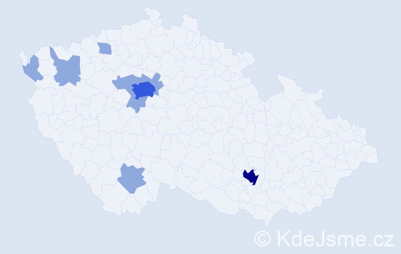 Jméno: 'Samar', počet výskytů 15 v celé ČR