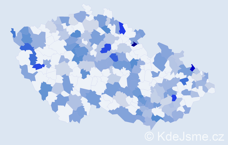 Jméno: 'Emily', počet výskytů 317 v celé ČR