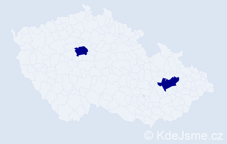 Jméno: 'Fanette', počet výskytů 2 v celé ČR