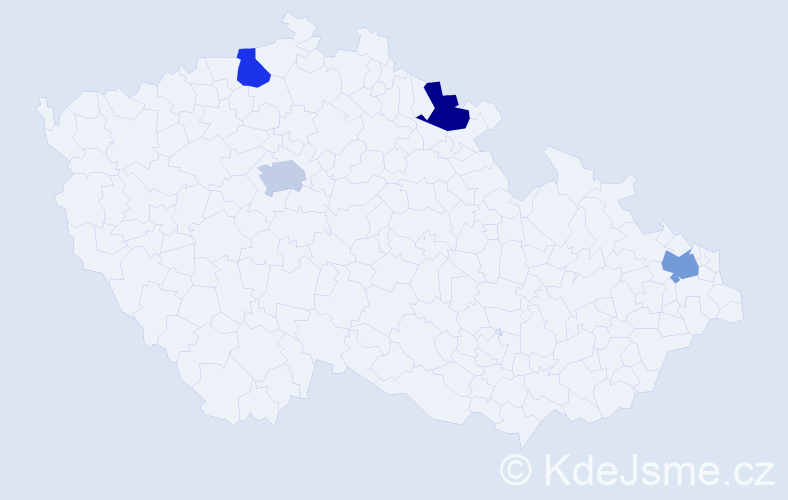 Jméno: 'Thi Net', počet výskytů 4 v celé ČR