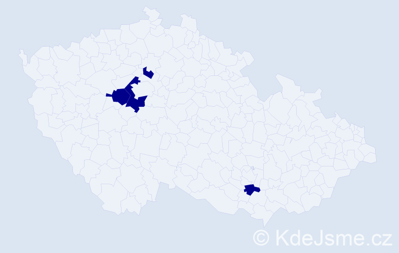 Jméno: 'Panče', počet výskytů 4 v celé ČR