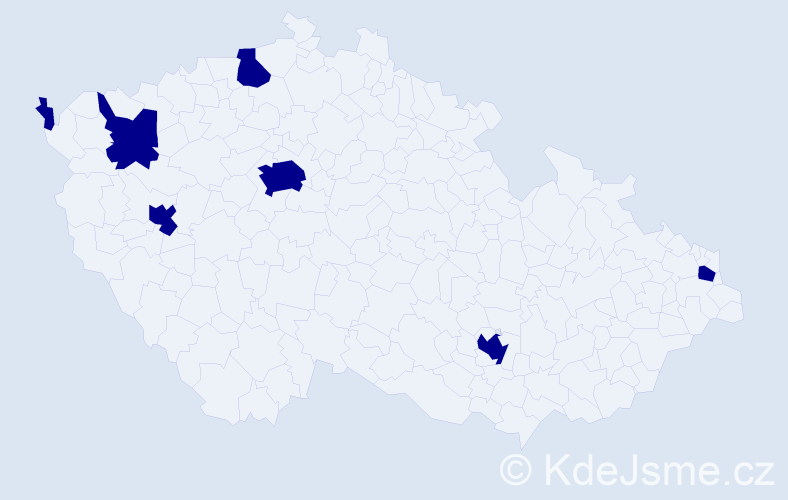 Jméno: 'Sammy', počet výskytů 7 v celé ČR