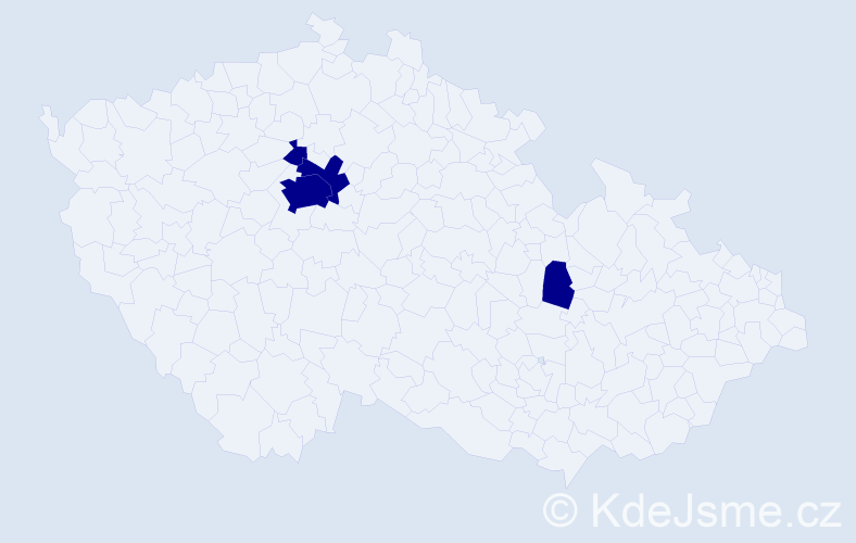 Jméno: 'Tadeáš Samuel', počet výskytů 4 v celé ČR