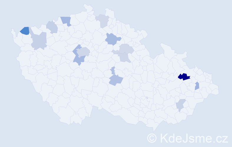 Jméno: 'Gordana', počet výskytů 23 v celé ČR