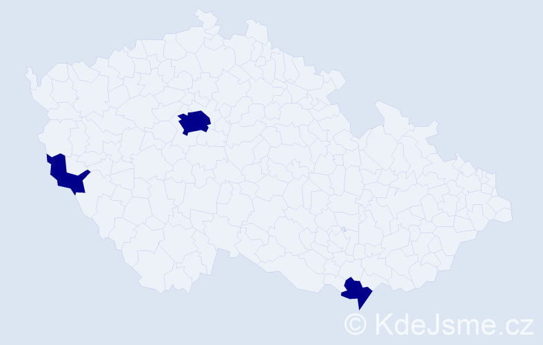 Jméno: 'Elisabeth Marie', počet výskytů 3 v celé ČR