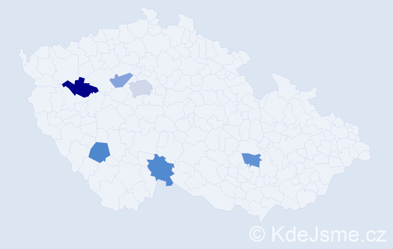 Jméno: 'Rosarie', počet výskytů 7 v celé ČR
